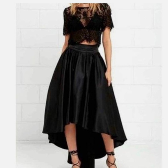 Chic Black High Low Skirt - Picture 2 of 10